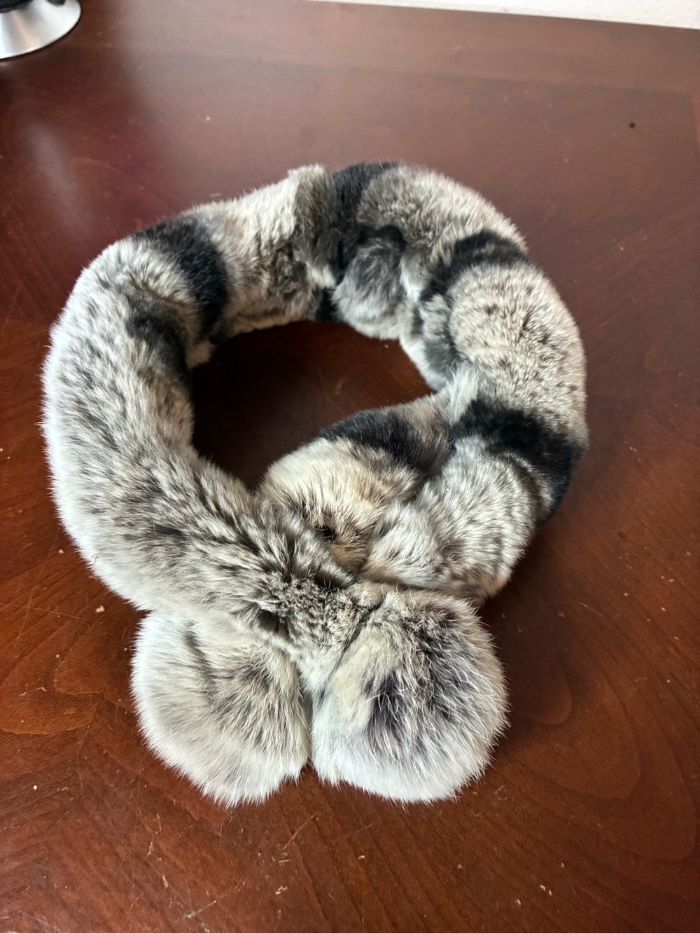 Belle Fare Rex Rabbit Fur Neck Warmer Scarf – Genuine Fur – 26” Winter Accessory